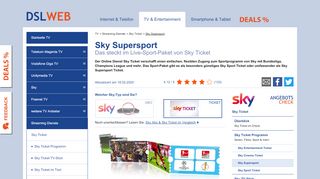 
                            5. Sky Supersport - Infos zum Sky Ticket für Live-Sport - DSLWeb