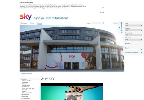 
                            8. Sky - the role of your life - Sky Deutschland jobs & careers