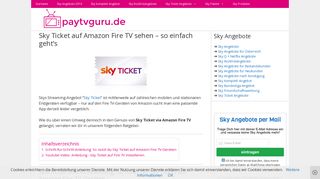 
                            4. Sky Ticket auf Amazon Fire TV sehen - so einfach geht's - PayTVGuru