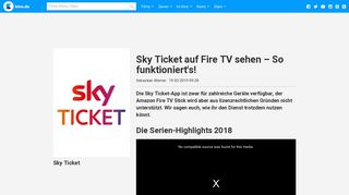
                            2. Sky Ticket auf Fire TV sehen – So geht's! · KINO.de