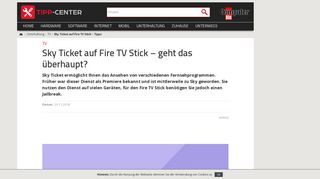 
                            7. Sky Ticket auf Fire TV Stick – Tipps | TippCenter