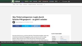 
                            4. Sky Ticket entsperren: Login durch falsche PIN gesperrt – so geht's ...