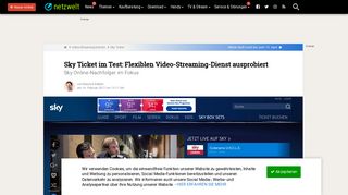 
                            11. Sky Ticket im Test: Flexiblen Video-Streaming-Dienst ausprobiert ...