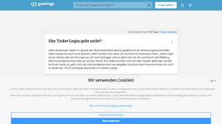 
                            3. Sky Ticket Login geht nicht? (Handy, Smartphone, Fußball) - Gutefrage