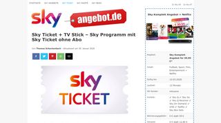 
                            13. Sky Ticket ohne Sky Abo ab mtl. 1,- € bestellen - Sky Angebote