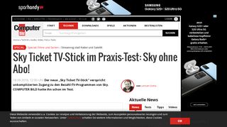 
                            11. Sky Ticket TV-Stick im Praxis-Test: Sky ohne Abo! - Computer Bild