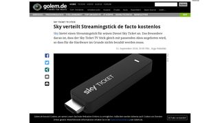 
                            5. Sky Ticket TV Stick: Sky verteilt Streamingstick de facto kostenlos ...