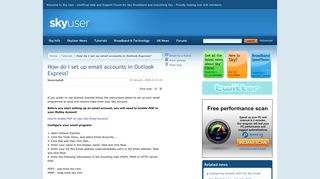 
                            8. Sky User - How do I set up email accounts in Outlook Express?