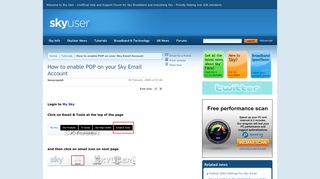 
                            10. Sky User - How to enable POP on your Sky Email Account