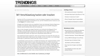 
                            7. SKY Verschlüsselung hacken oder knacken > TRENDINGS: Trends ...