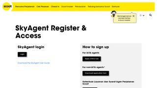 
                            2. SkyAgent Register & Access - Scoot