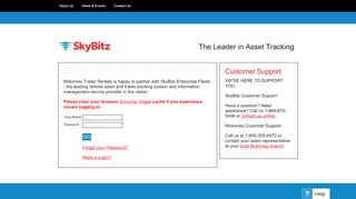 
                            4. SkyBitz InSight – Login Page