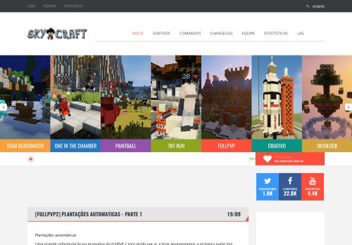 
                            5. SkyCraft Network - Rede de servidores de minecraft