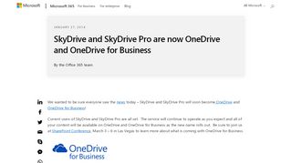 
                            1. SkyDrive and SkyDrive Pro are now OneDrive and OneDrive for ...