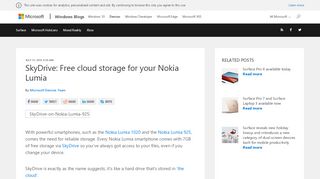 
                            10. SkyDrive: Free cloud storage for your Nokia Lumia | Microsoft Devices ...