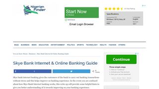 
                            11. Skye Bank Internet & Online Banking Guide - Nigerian Finder