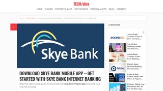 
                            6. Skye Bank Mobile App - Download & Start Skye Bank Internet Banking