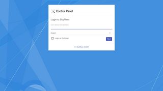
                            2. Skyfillers ® - Login to Control Panel