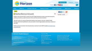 
                            3. Skyline - Horizon Health Network