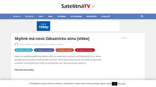 
                            6. Skylink má novú Zákaznícku zónu [video] | SatelitnáTV.sk