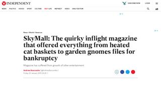 
                            9. SkyMall: The quirky inflight magazine that offered everything from ...