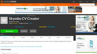 
                            6. Skymbu CV Creator download | SourceForge.net