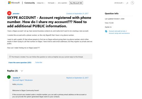 
                            1. SKYPE ACCOUNT - Account registered with phone number. How do I ...