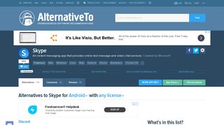 
                            10. Skype Alternatives for Android - AlternativeTo.net