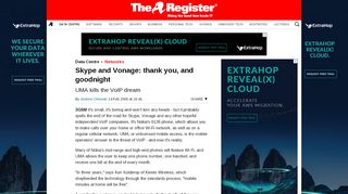 
                            11. Skype and Vonage: thank you, and goodnight • The Register
