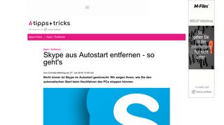 
                            3. Skype aus Autostart entfernen - so geht's - Heise