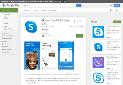 
                            9. Skype — bezpłatny czat i rozmowy wideo – Aplikacje w Google Play