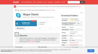 
                            6. Skype Classic Download – kostenlos – CHIP