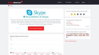 
                            5. Skype down? Current status and problems ... - downdetector.sg