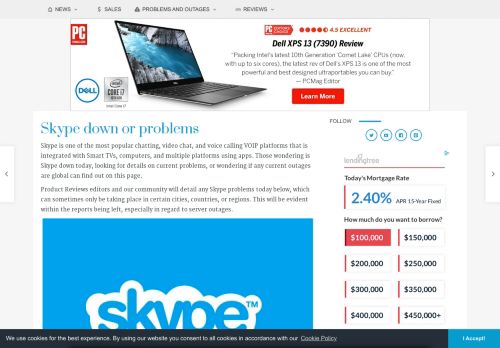 
                            9. Skype down or problems, Feb 2019 - Product Reviews Net
