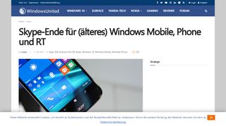 
                            10. Skype-Ende für (älteres) Windows Mobile, Phone und RT ...