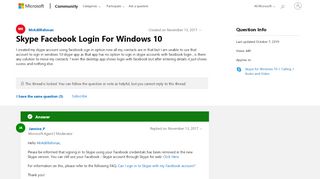 
                            4. Skype Facebook Login For Windows 10 - Microsoft ...