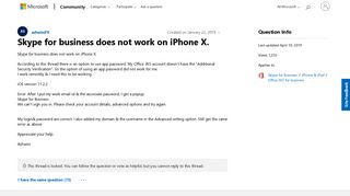 
                            9. Skype for business does not work on iPhone X. - Microsoft Community