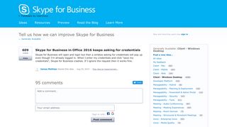 
                            2. Skype for Business in Office 2016 keeps asking for credentials ...