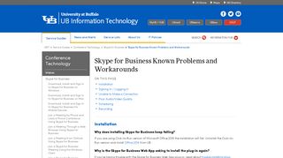 
                            11. Skype for Business Known Problems and Workarounds - UBIT ...