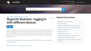 
                            6. Skype for Business - logging in with different devices | Helpdesk