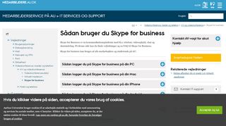 
                            11. Skype for business - Medarbejdere - Aarhus Universitet