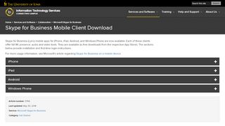 
                            10. Skype for Business Mobile Client Download | Information Technology ...