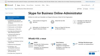 
                            1. Skype for Business Online-Administrator | Microsoft Docs