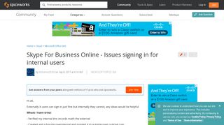 
                            4. Skype For Business Online - Issues signing in for internal users ...