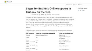 
                            8. Skype for Business Online support in Outlook on the web | Microsoft ...