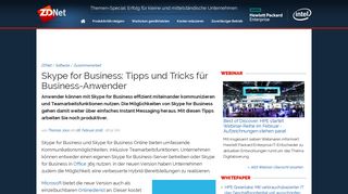 
                            9. Skype for Business: Tipps und Tricks für Business-Anwender | ZDNet.de