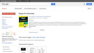 
                            10. Skype For Dummies - Resultaten voor Zoeken naar boeken met Google