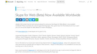 
                            3. Skype for Web (Beta) Now Available Worldwide | Skype Blogs