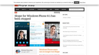 
                            11. Skype for Windows Phone 8.1 has been stopped - Windows Phone Area