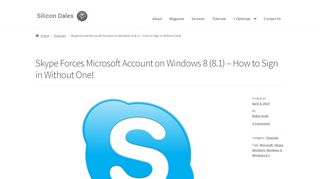 
                            8. Skype Forces Microsoft Account on Windows 8 (8.1) - How to Sign in ...